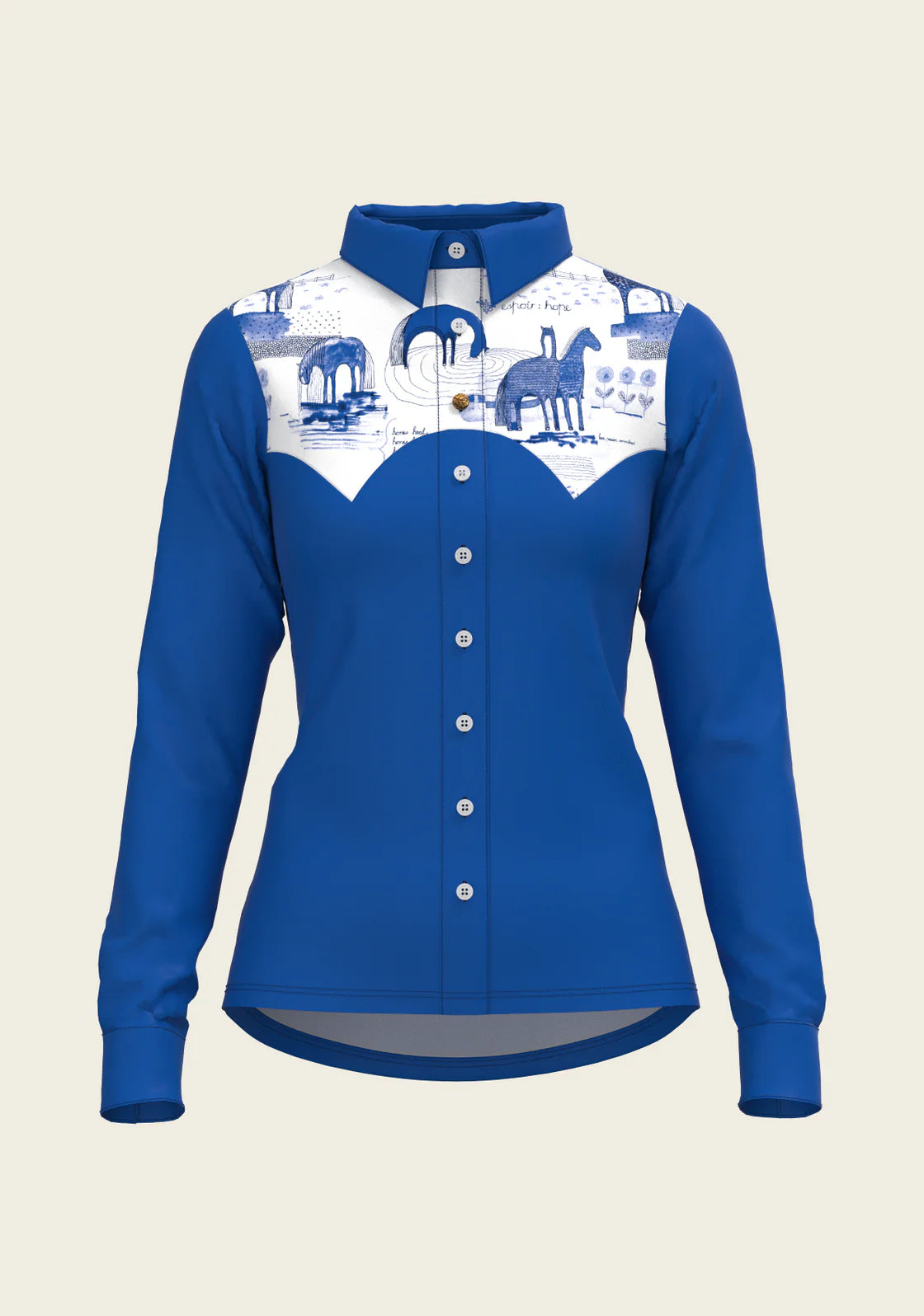 Daydreaming Horses | Ladies Button Shirt