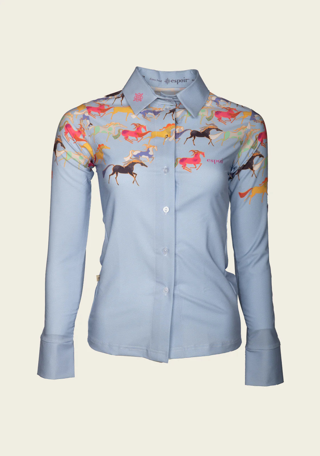 Espoir Colorful Running Horses | Ladies' Button Shirt